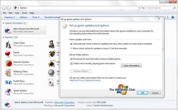 Windows 7 でゲーム エクスプローラーを開くのが遅い、フリーズする、ハングする