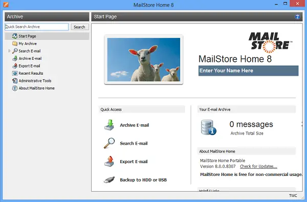 MailStore Home は、Windows PC 用の無料の電子メール アーカイブ ソフトウェアです