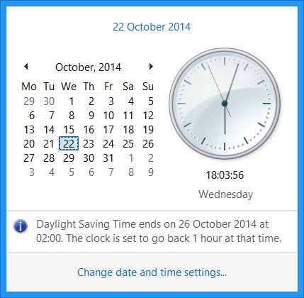 Windows 11/10 で夏時間に合わせて時計を自動的に調整する