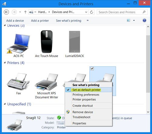 印刷コマンドを実行すると、[OneNote に送信]、[名前を付けて保存]、[FAX 送信] などのダイアログ ボックスが開きます。