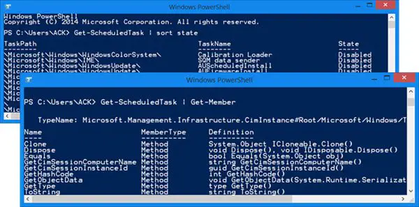 PowerShell を使用して、Windows 10 でスケジュールされたタスクのキューのステータスを確認する