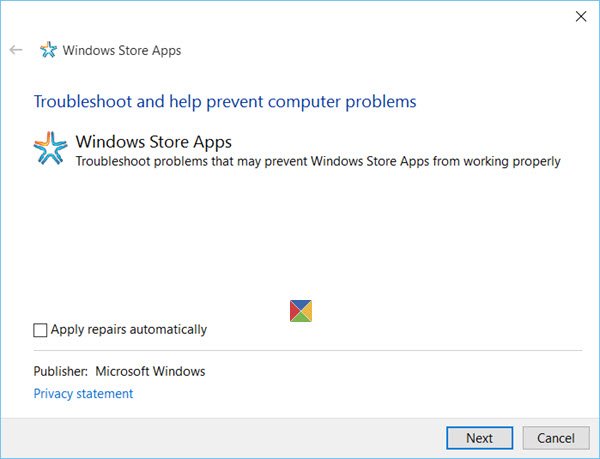 Windows 11/10 用 Windows ストア アプリのトラブルシューティング