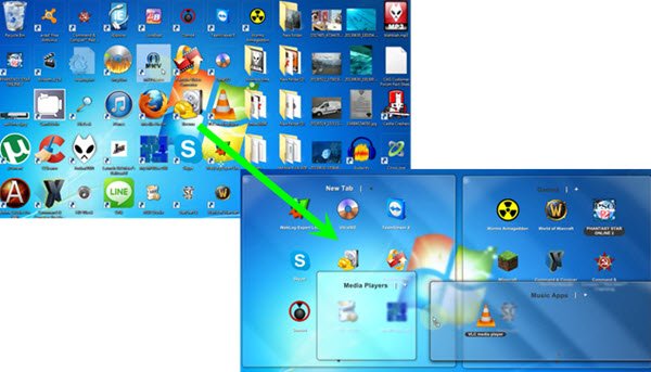 ViPad は、Windows PC 用のクールなデスクトップ アプリ ランチャーおよびオーガナイザーです