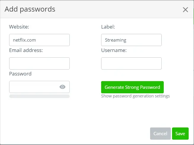 Chrome、Edge ブラウザ用の無料の Avira Password Manager