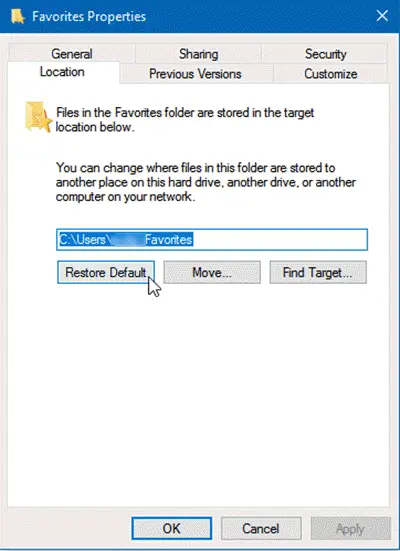 Windows 10 の Internet Explorer でお気に入りが見つからない、または消えた