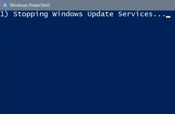 PowerShell スクリプトを使用して Windows Update クライアントをリセットする