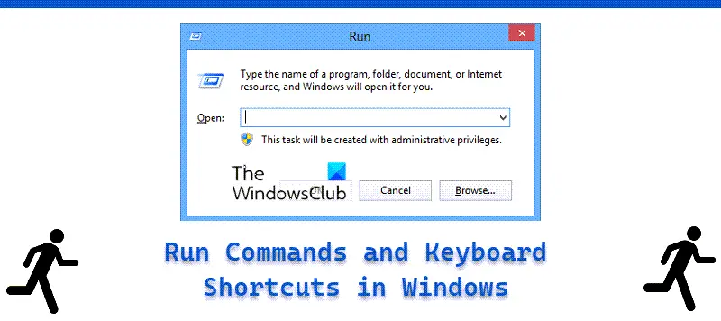Windows 11/10の実行コマンドとキーボードショートカットのリスト