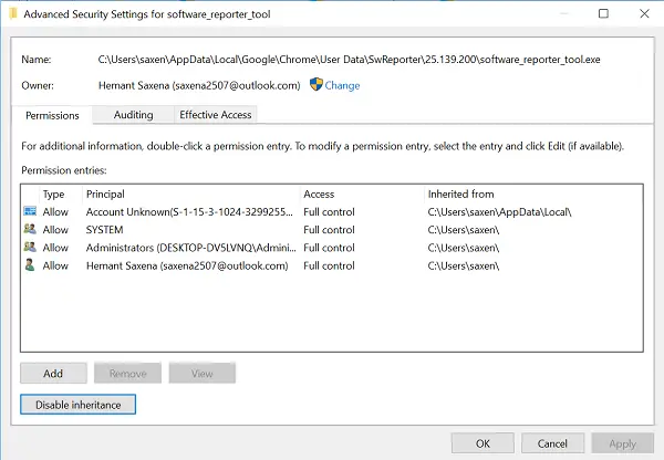 Google Chrome ソフトウェア レポーター ツールを無効にする方法