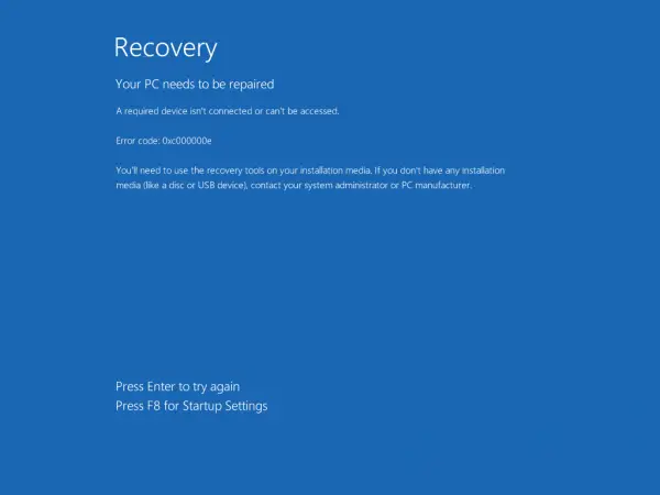 Windows 11/10でエラー0xc000000e「PCを修復する必要があります」を修正する方法