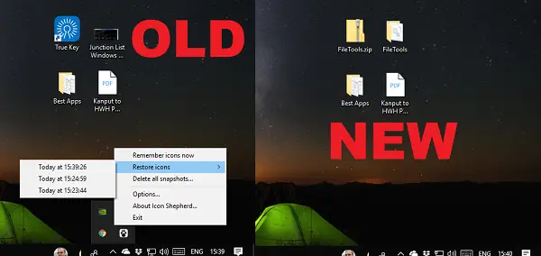 Windows PCでデスクトップアイコンのレイアウトを元の位置に戻す