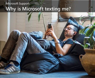 Microsoft からのテキスト メッセージ