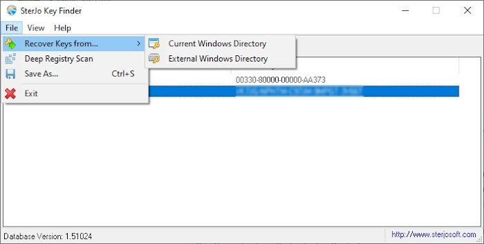 Sterjo Key Finder を使用して Windows 上のソフトウェア ライセンスとキーを回復する