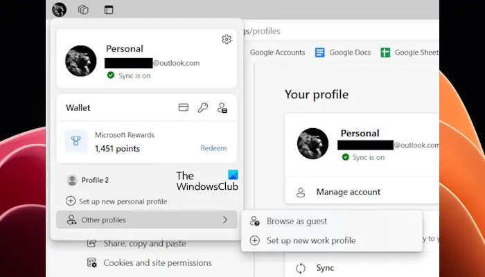 Microsoft Edgeブラウザで複数のプロファイルを作成する方法