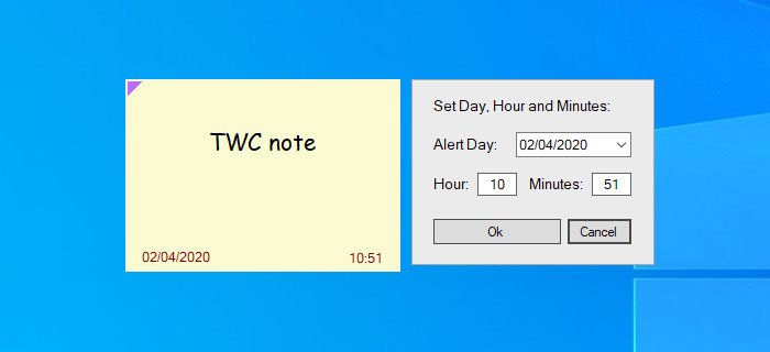 Alarm Stickies を使用すると、Windows PC でアラーム リマインダーを作成および設定できます