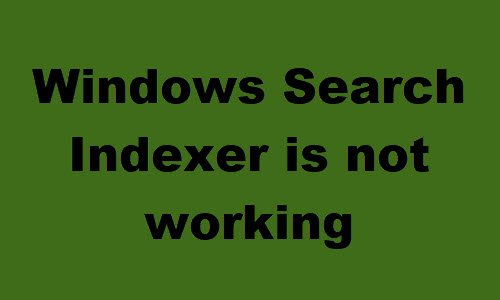 Windows Search Indexer が動作を停止し、閉じられました。 Windows 11/10 で検索の初期化に失敗する