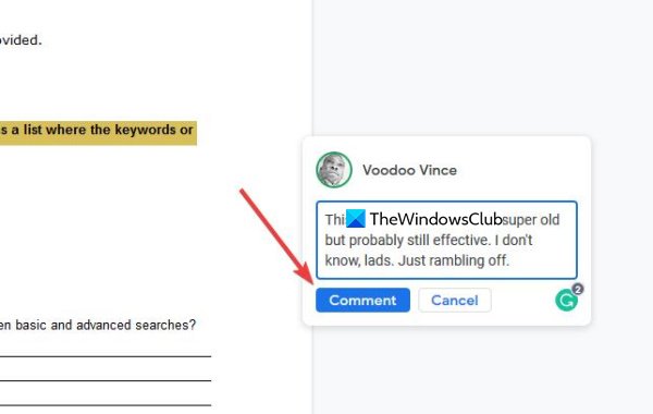Googleドキュメントにコメントする方法