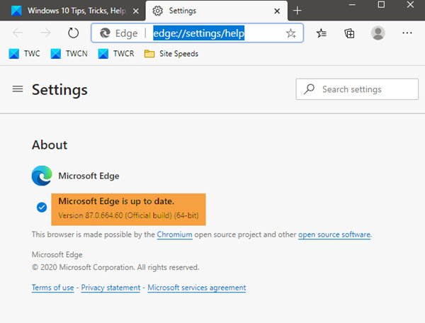 PC にインストールされている Edge ブラウザのバージョンを確認する方法