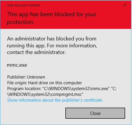 MMC.exe アプリは Windows 11/10 で保護のためにブロックされました