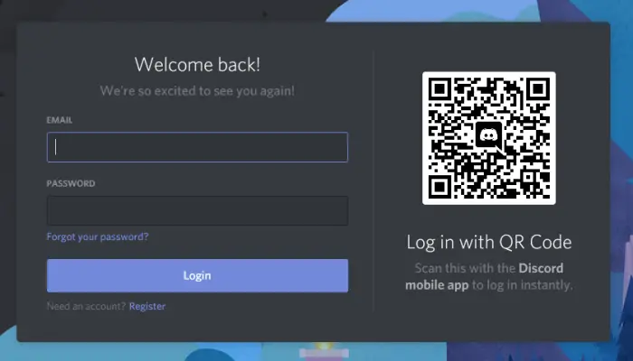 QRコードを使用してDiscordにログインする方法