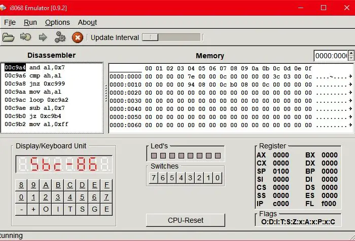 Windows PC 用の最高の無料 8086 マイクロプロセッサ エミュレータ