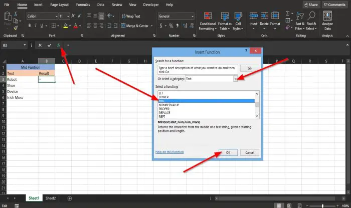 Microsoft Excel で MID 関数と MIDB 関数を使用する方法