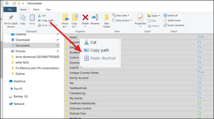 Windows 11/10でファイル名とフォルダー名のリストをクリップボードにコピーする方法