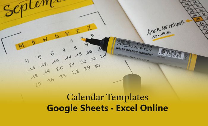 最高の Google スプレッドシートと Excel オンライン カレンダー テンプレート