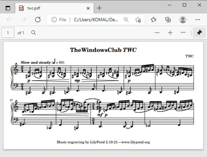 Windows PCでプレーンテキストを楽譜PDFに変換する方法