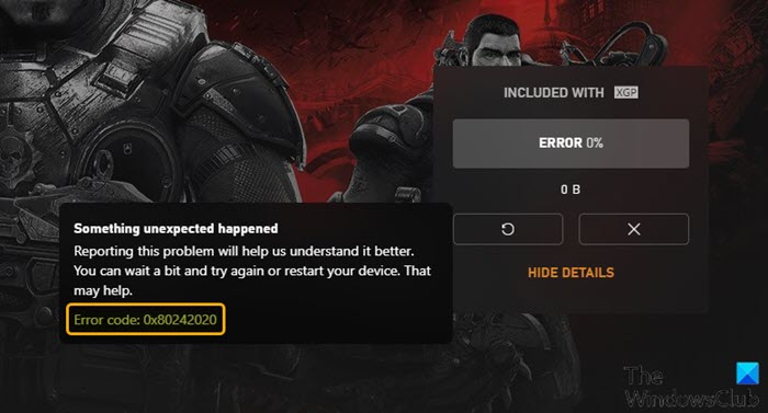 Windows PC に Xbox ゲームをインストールする際のエラー コード 0x80242022 を修正する