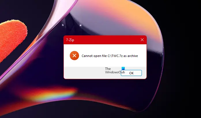 Windows PCで7-Zipがアーカイブエラーとしてファイルを開けない問題を修正