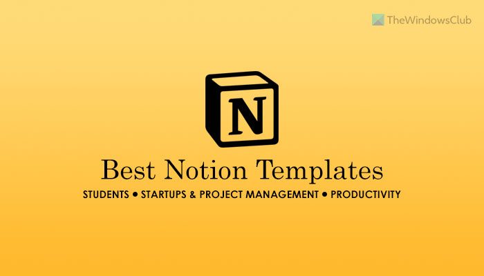 学生、スタートアップ、プロジェクト管理、生産性向けの Notion テンプレート
