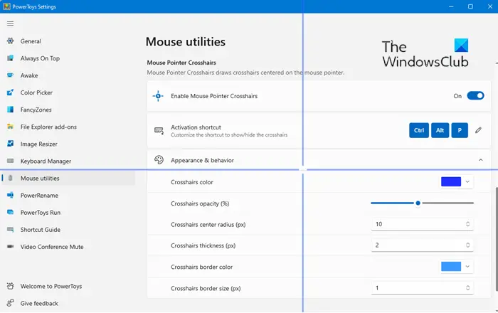 Windows 11/10の十字カーソルまたはポインターを取得する方法