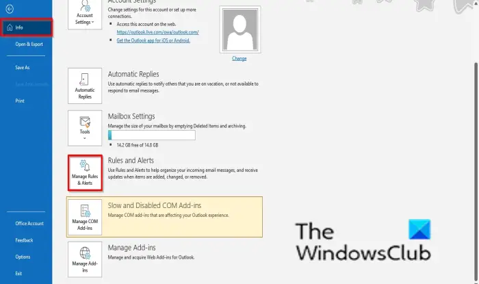Outlook でルールを削除または無効にする方法