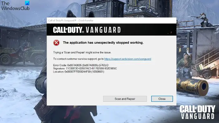 PC上のCOD Vanguard 0x887A0005エラーを修正
