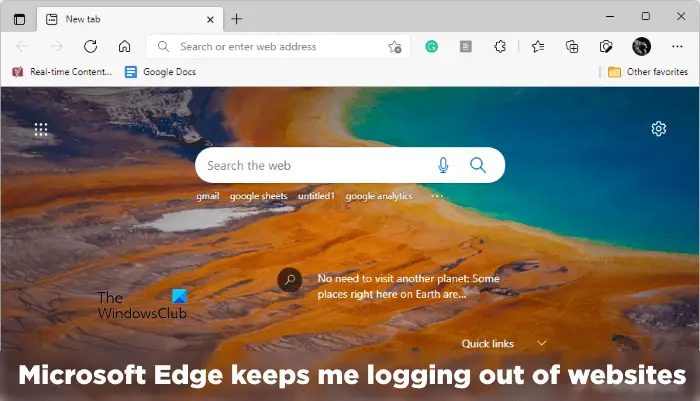 Microsoft Edge が Web サイトからログアウトし続ける問題を修正
