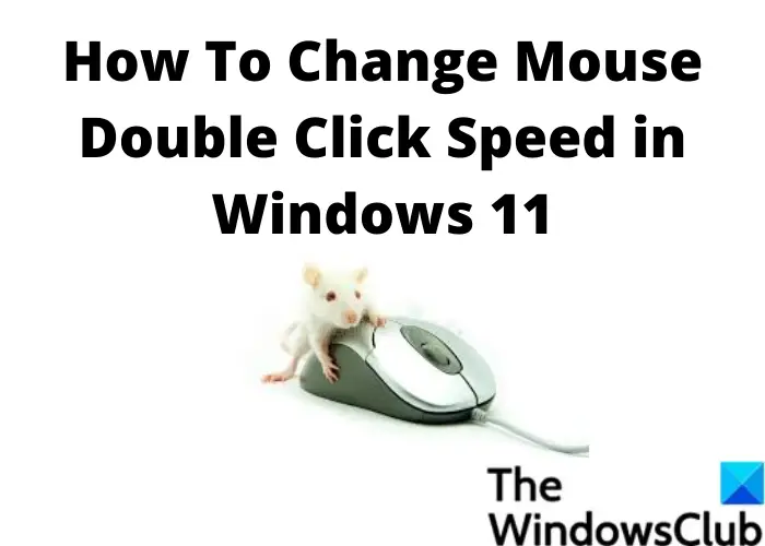 Windows 11/10でマウスのダブルクリック速度を変更する方法