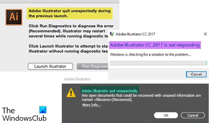 Illustrator がクラッシュ、フリーズ、終了、遅延を繰り返す、または応答しない