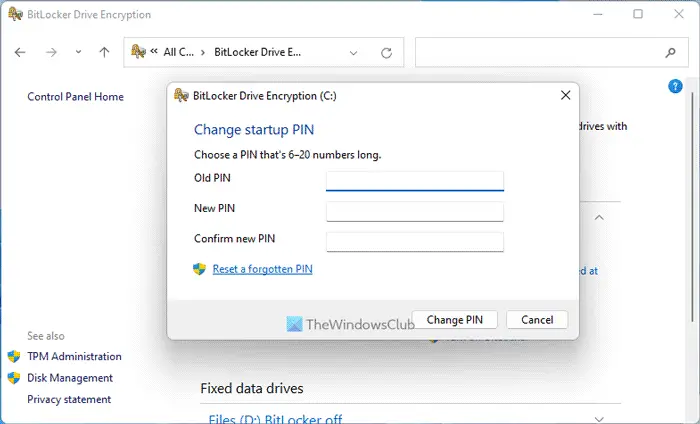 Windows 11/10で保護されたドライブのBitLockerパスワードを更新する方法