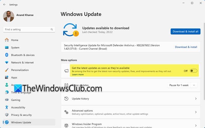 Windows 11 の機能更新プログラムを迅速に入手する方法