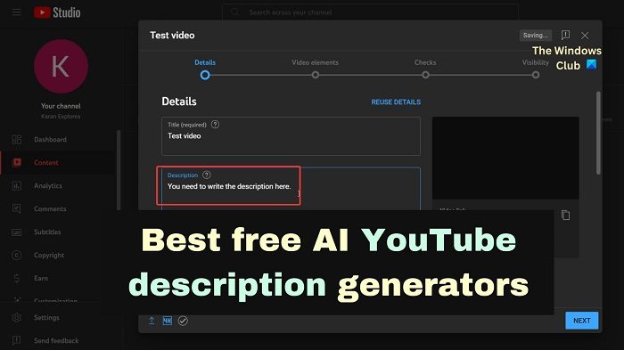最高の無料 AI YouTube 説明ジェネレーター