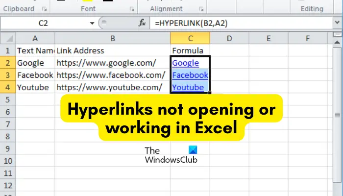 Excel でハイパーリンクが開かない、または機能しない問題を修正