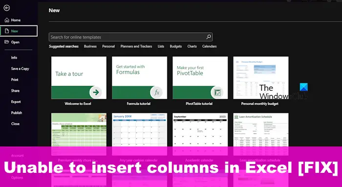 Excelで列を挿入できない[修正]