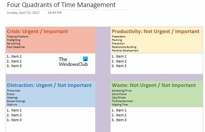 仕事に最適な OneNote テンプレート