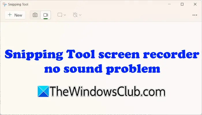 Snipping Tool スクリーンレコーダー Windows 11 でサウンドの問題なし