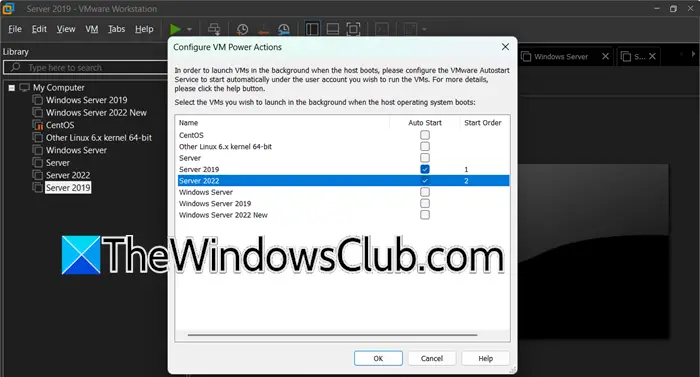 VMware ESXiおよびワークステーションでVMのAutostartを有効にする方法